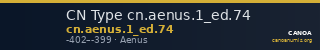 CN Type cn.aenus.1_ed.74 — CANOA