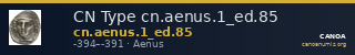 CN Type cn.aenus.1_ed.85 — CANOA