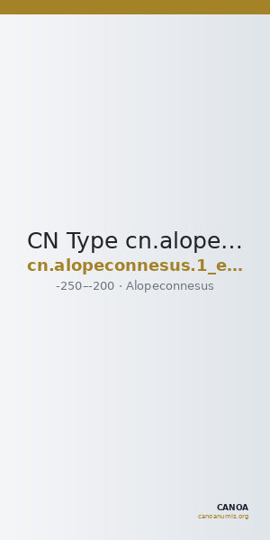 CN Type cn.alopeconnesus.1_ed.26 — CANOA