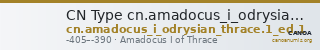 CN Type cn.amadocus_i_odrysian_thrace.1_ed.1 — CANOA