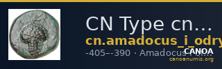 CN Type cn.amadocus_i_odrysian_thrace.1_ed.6 — CANOA