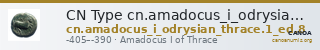CN Type cn.amadocus_i_odrysian_thrace.1_ed.8 — CANOA