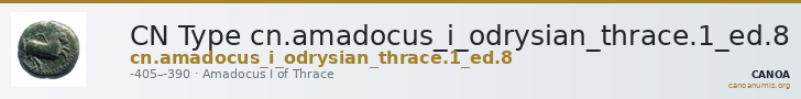 CN Type cn.amadocus_i_odrysian_thrace.1_ed.8 — CANOA