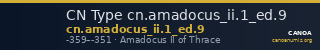 CN Type cn.amadocus_ii.1_ed.9 — CANOA