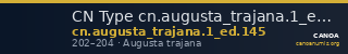 CN Type cn.augusta_trajana.1_ed.145 — CANOA
