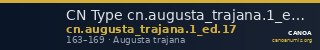 CN Type cn.augusta_trajana.1_ed.17 — CANOA