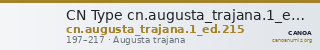 CN Type cn.augusta_trajana.1_ed.215 — CANOA