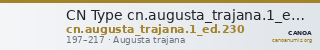 CN Type cn.augusta_trajana.1_ed.230 — CANOA
