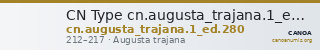 CN Type cn.augusta_trajana.1_ed.280 — CANOA