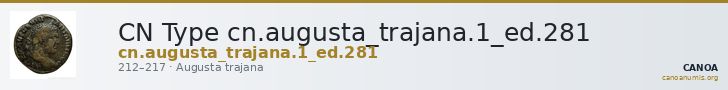 CN Type cn.augusta_trajana.1_ed.281 — CANOA