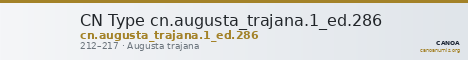 CN Type cn.augusta_trajana.1_ed.286 — CANOA