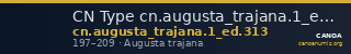 CN Type cn.augusta_trajana.1_ed.313 — CANOA