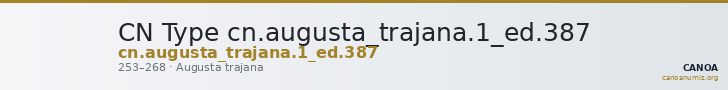 CN Type cn.augusta_trajana.1_ed.387 — CANOA
