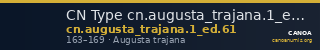 CN Type cn.augusta_trajana.1_ed.61 — CANOA