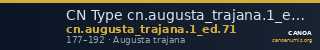 CN Type cn.augusta_trajana.1_ed.71 — CANOA