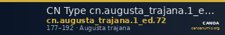 CN Type cn.augusta_trajana.1_ed.72 — CANOA