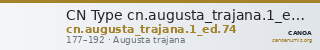CN Type cn.augusta_trajana.1_ed.74 — CANOA