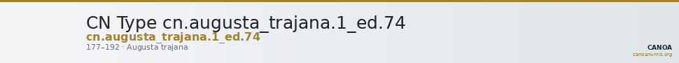 CN Type cn.augusta_trajana.1_ed.74 — CANOA