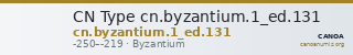 CN Type cn.byzantium.1_ed.131 — CANOA