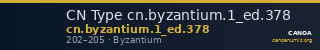 CN Type cn.byzantium.1_ed.378 — CANOA