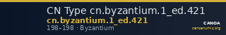 CN Type cn.byzantium.1_ed.421 — CANOA