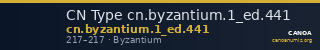 CN Type cn.byzantium.1_ed.441 — CANOA