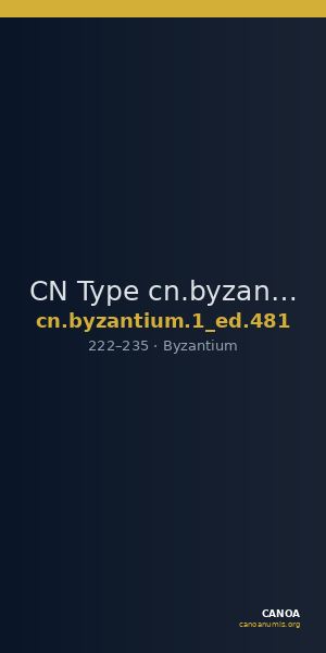 CN Type cn.byzantium.1_ed.481 — CANOA