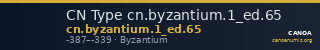 CN Type cn.byzantium.1_ed.65 — CANOA