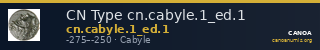 CN Type cn.cabyle.1_ed.1 — CANOA