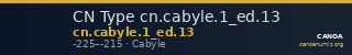 CN Type cn.cabyle.1_ed.13 — CANOA