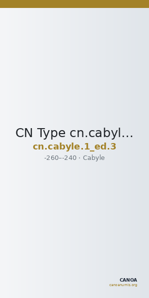CN Type cn.cabyle.1_ed.3 — CANOA