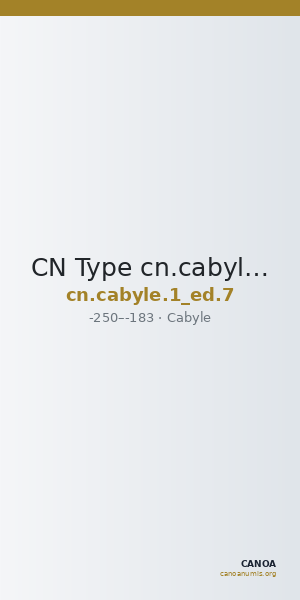 CN Type cn.cabyle.1_ed.7 — CANOA