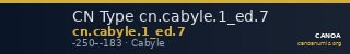 CN Type cn.cabyle.1_ed.7 — CANOA