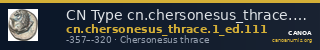 CN Type cn.chersonesus_thrace.1_ed.111 — CANOA