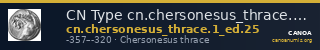 CN Type cn.chersonesus_thrace.1_ed.25 — CANOA