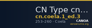 CN Type cn.coela.1_ed.3 — CANOA