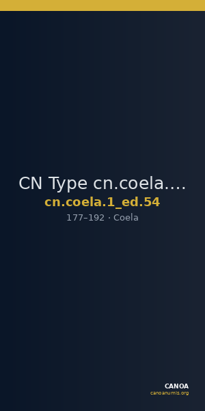 CN Type cn.coela.1_ed.54 — CANOA