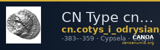 CN Type cn.cotys_i_odrysian_thrace.1_ed.1 — CANOA