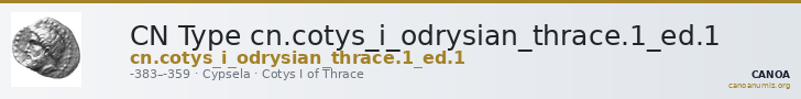 CN Type cn.cotys_i_odrysian_thrace.1_ed.1 — CANOA