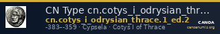 CN Type cn.cotys_i_odrysian_thrace.1_ed.2 — CANOA