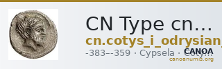 CN Type cn.cotys_i_odrysian_thrace.1_ed.3 — CANOA