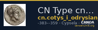 CN Type cn.cotys_i_odrysian_thrace.1_ed.3 — CANOA