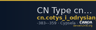 CN Type cn.cotys_i_odrysian_thrace.1_ed.6 — CANOA