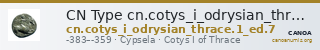 CN Type cn.cotys_i_odrysian_thrace.1_ed.7 — CANOA