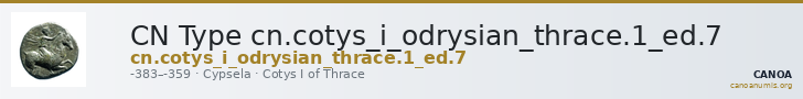 CN Type cn.cotys_i_odrysian_thrace.1_ed.7 — CANOA