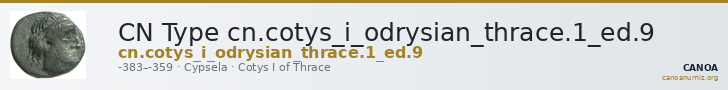 CN Type cn.cotys_i_odrysian_thrace.1_ed.9 — CANOA