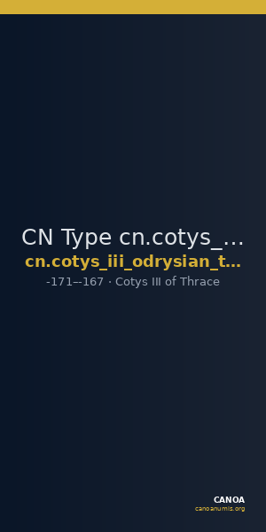 CN Type cn.cotys_iii_odrysian_thrace.1_ed.1 — CANOA
