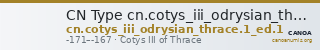 CN Type cn.cotys_iii_odrysian_thrace.1_ed.1 — CANOA