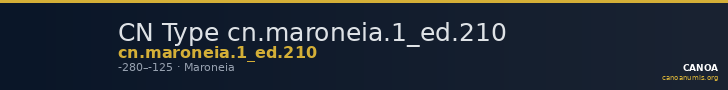 CN Type cn.maroneia.1_ed.210 — CANOA