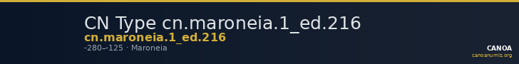 CN Type cn.maroneia.1_ed.216 — CANOA